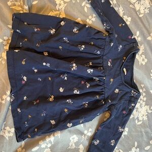 Old Navy Navy Blue Floral Long Sleeve Tee